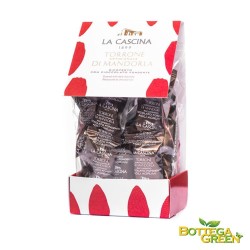 Torrone artigianale ricoperto con CIOCCOLATO FONDENTE 300 g - bottegagreen.com