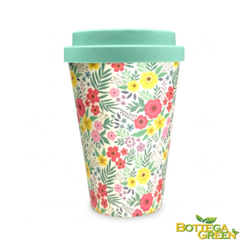 TAZZA IN BAMBU' RIUTILAZZABILE, BIODEGRADABILE, RICICLABILE, ECOLOGICA, VEGANA - GIARDINO FIORITO TAZZA IN BAMBU' RIUTILAZZABILE, BIODEGRADABILE, RICICLABILE, ECOLOGICA, VEGANA - GIARDINO FIORITO