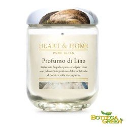 CANDELA IN CERA DI SOIA - PROFUMO DI LINO - 340G - bottegagreen.com